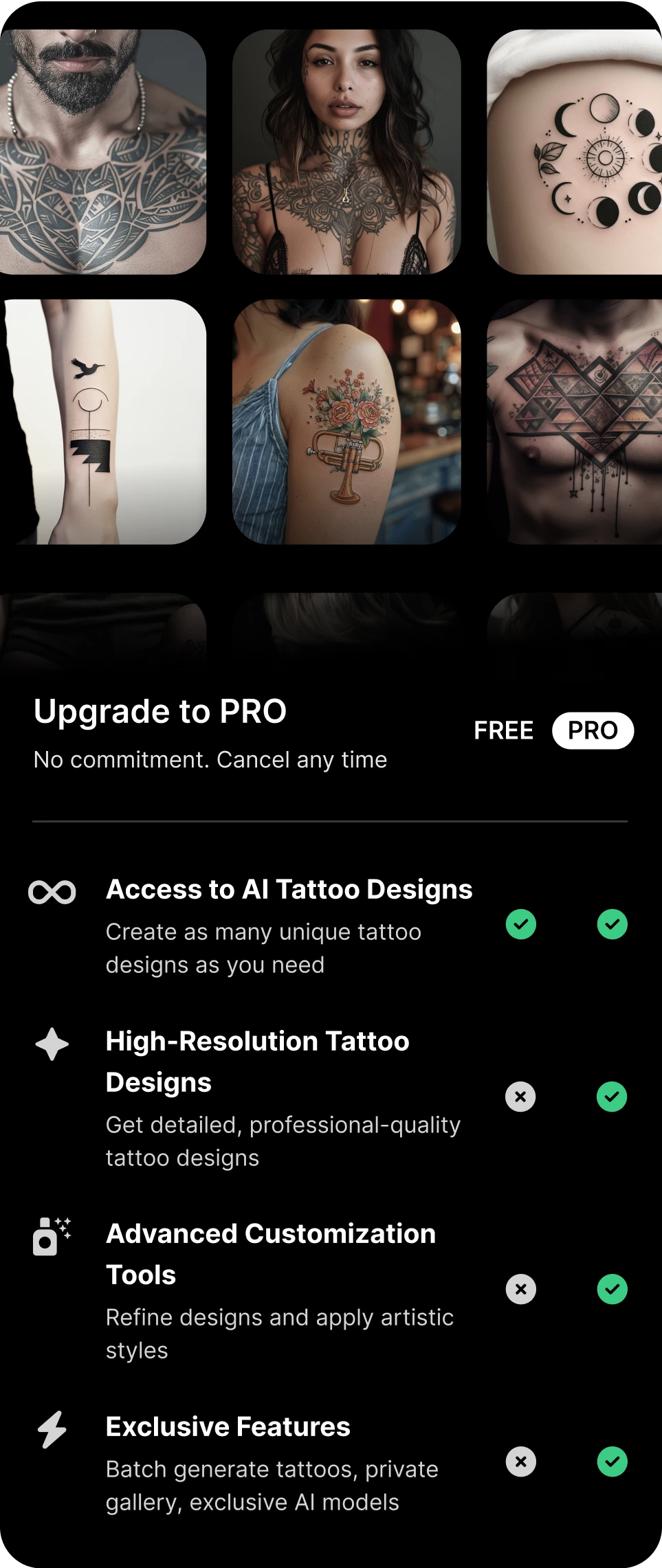 Tattoo AI design generation platform